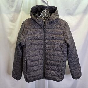 Quiksilver Scaly Youth Gray Puffer Coat Size Medium (12)
